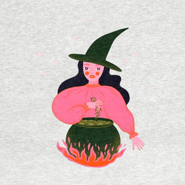 Witches brew. Cute Witch illustration by WeirdyTales